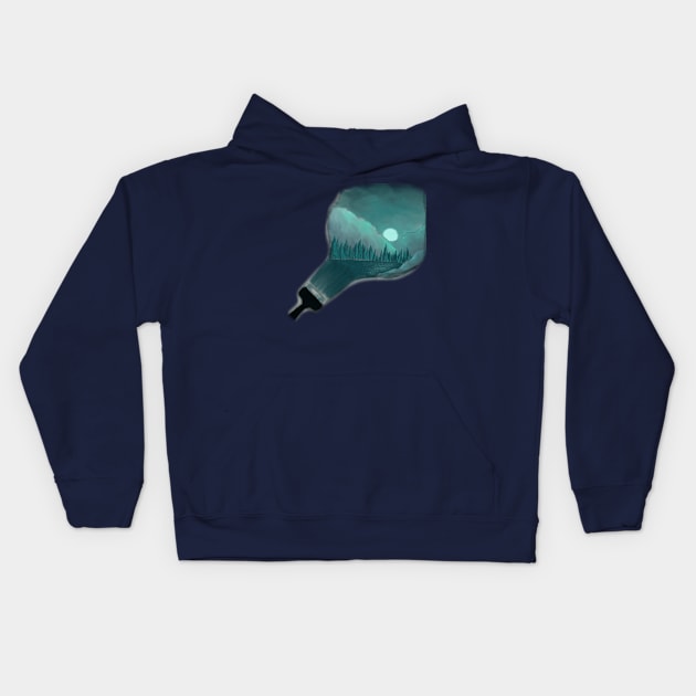 Landscape Paintbrush Kids Hoodie by BurningChair